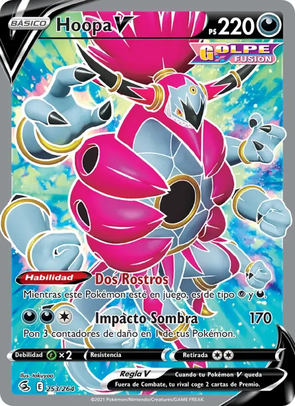 Hoopa V — Golpe Fusión 253 Spanish Pokémon card