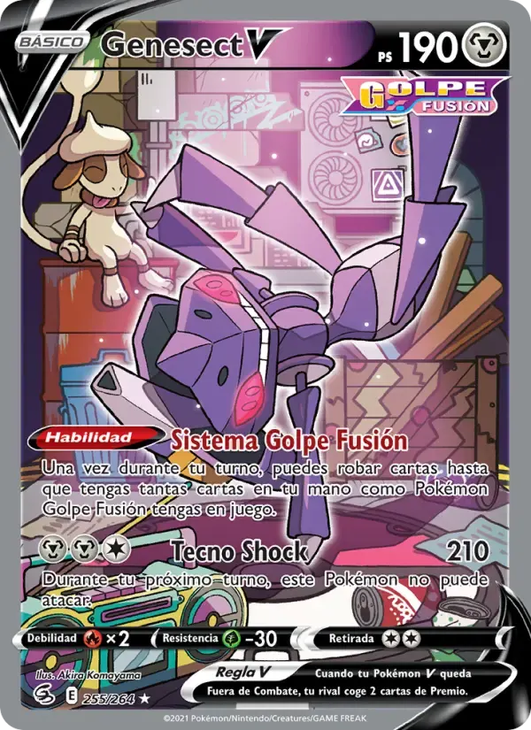 Genesect V — Golpe Fusión 255 Spanish Pokémon card