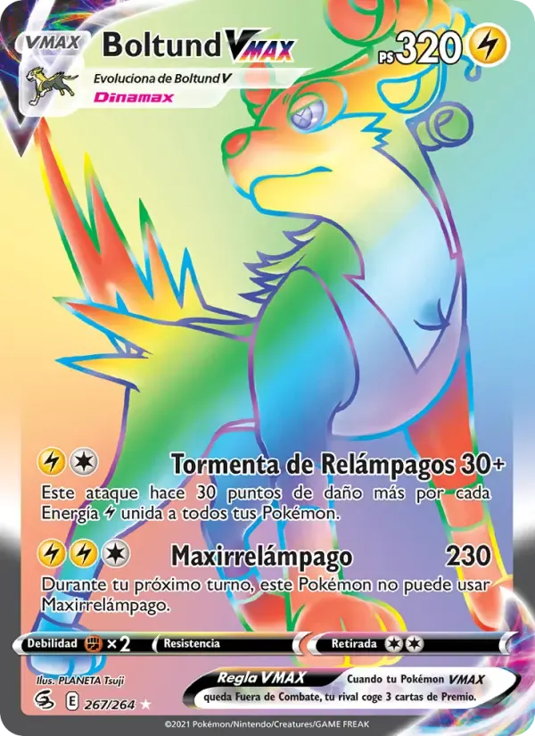 Boltund VMAX — Golpe Fusión 267 Spanish Pokémon card
