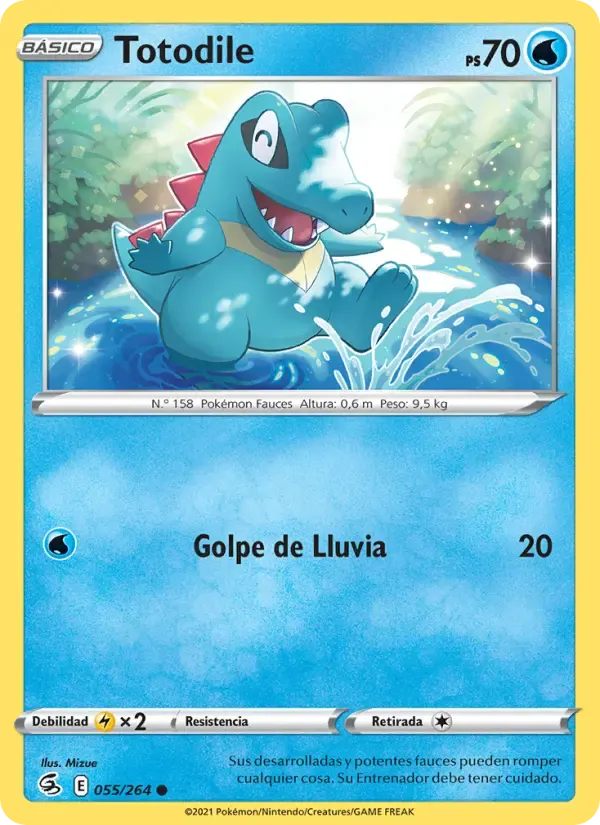 Totodile — Golpe Fusión 55 Spanish Pokémon card