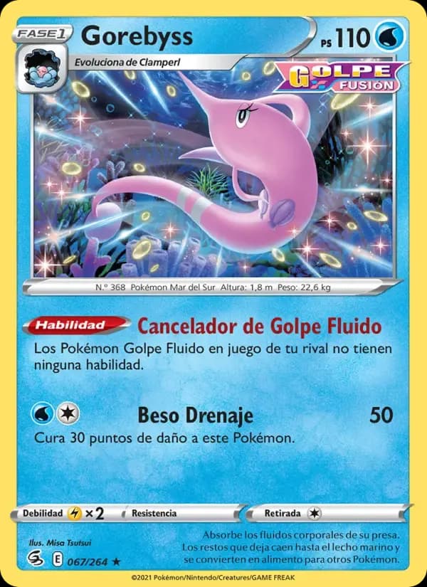 Gorebyss — Golpe Fusión 67 Spanish Pokémon card
