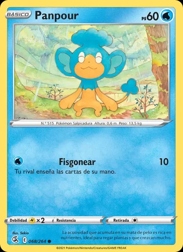 Panpour — Golpe Fusión 68 Spanish Pokémon card