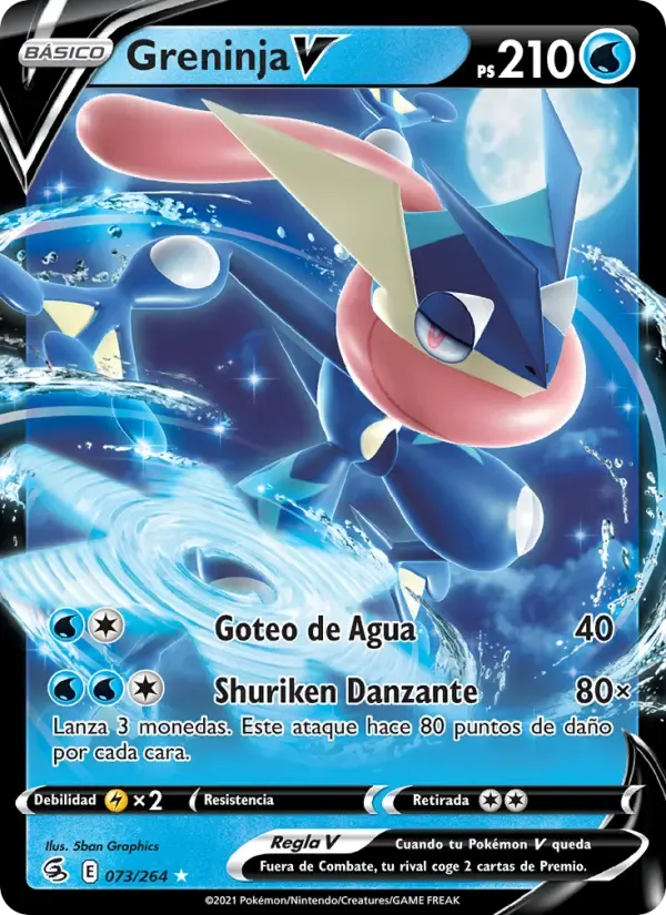 Greninja V — Golpe Fusión 73 Spanish Pokémon card