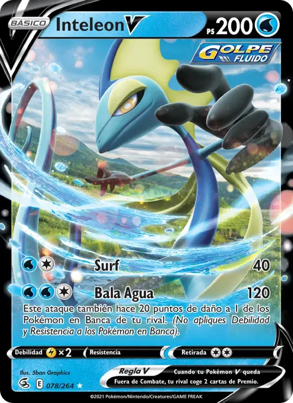 Inteleon V — Golpe Fusión 78 Spanish Pokémon card