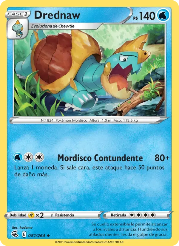 Drednaw — Golpe Fusión 81 Spanish Pokémon card