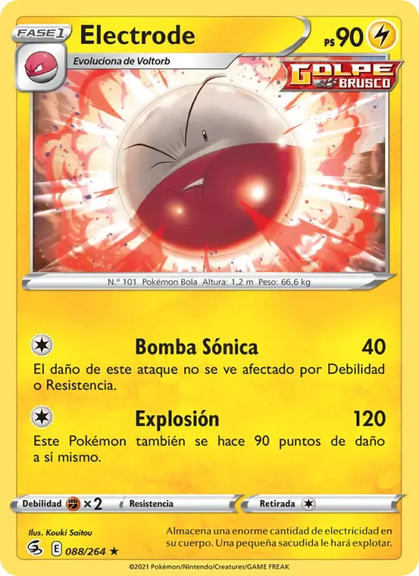 Electrode — Golpe Fusión 88 Spanish Pokémon card