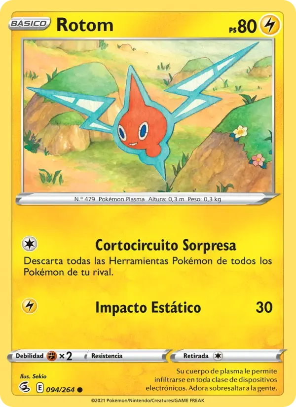 Rotom — Golpe Fusión 94 Spanish Pokémon card