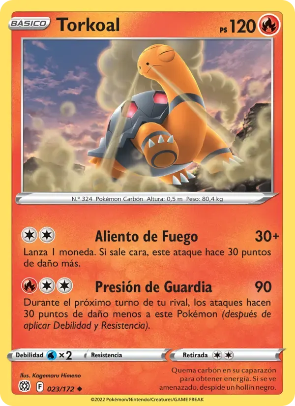 Torkoal — Astros Brillantes 23 Spanish Pokémon card