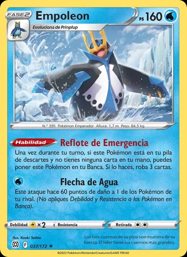 Empoleon — Astros Brillantes 37 Spanish Pokémon card