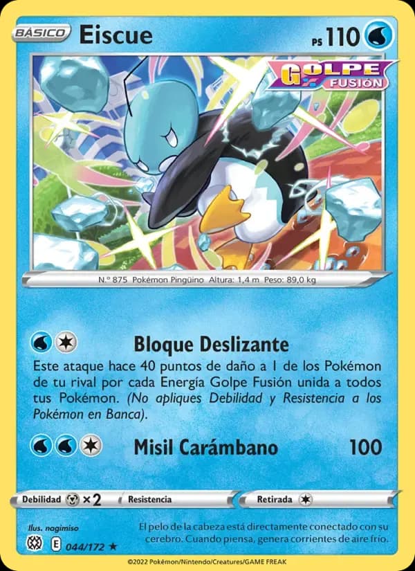 Eiscue — Astros Brillantes 44 Spanish Pokémon card