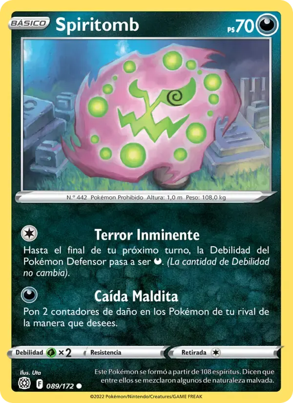 Spiritomb — Astros Brillantes 89 Spanish Pokémon card