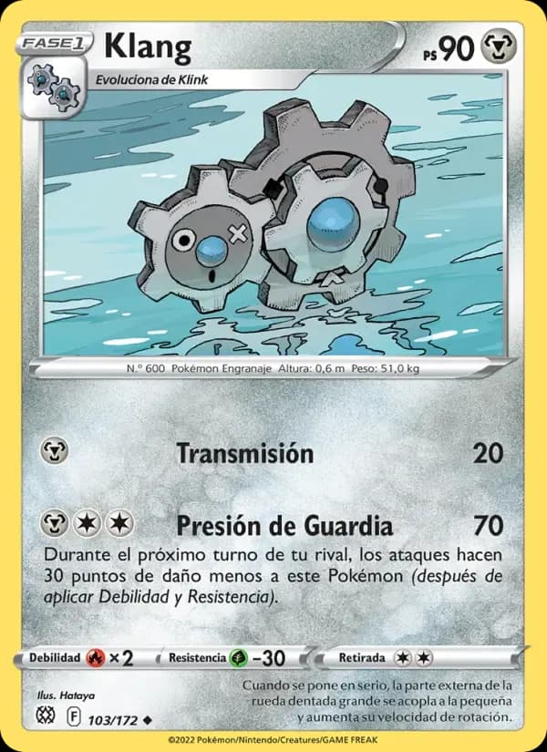 Klang — Astros Brillantes 103 Spanish Pokémon card