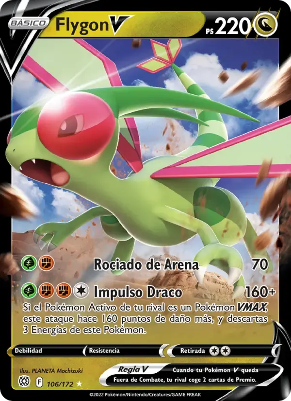 Flygon V — Astros Brillantes 106 Spanish Pokémon card
