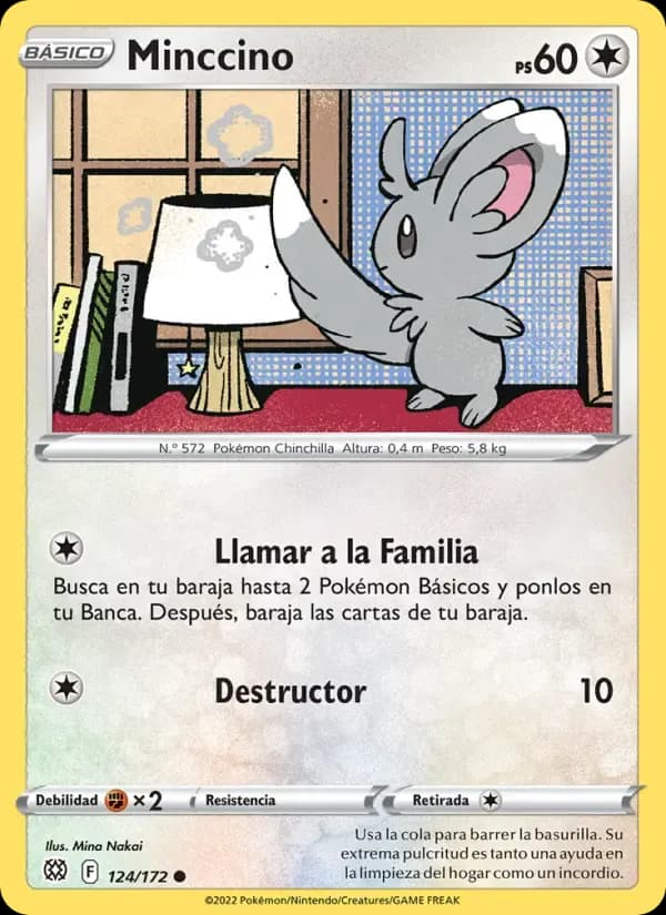 Minccino — Astros Brillantes 124 Spanish Pokémon card