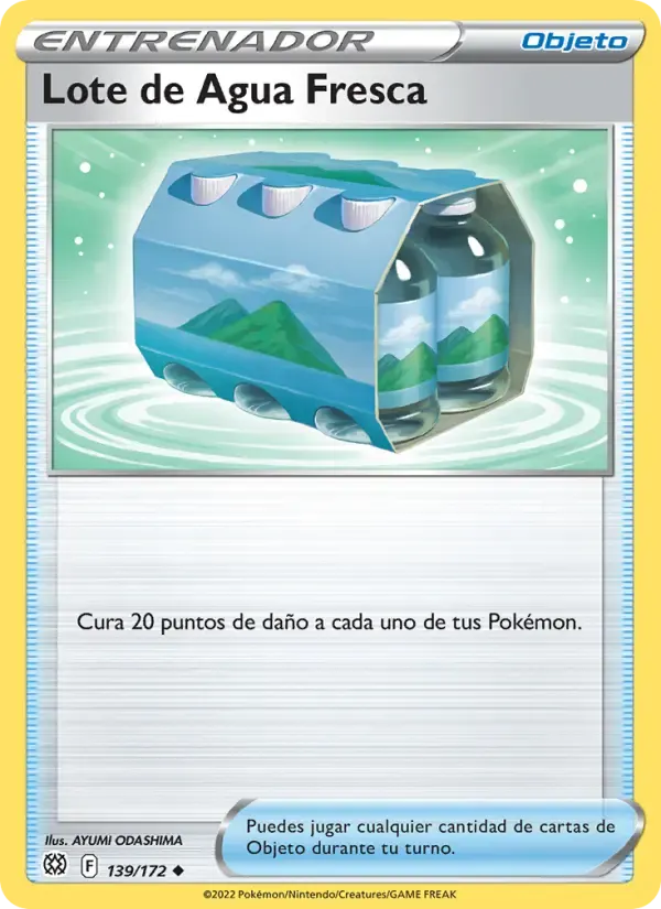 Lote de Agua Fresca — Astros Brillantes 139 Spanish Pokémon card