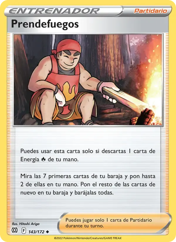 Prendefuegos — Astros Brillantes 143 Spanish Pokémon card