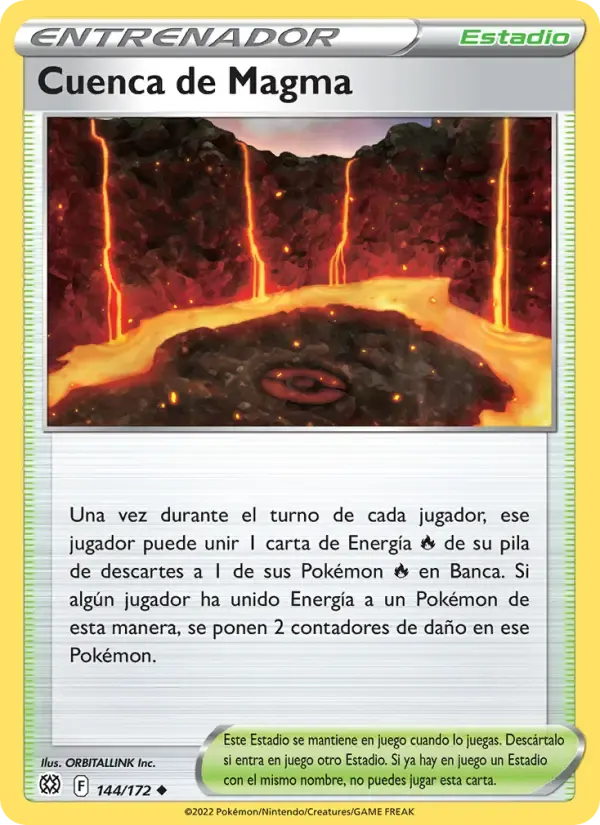 Cuenca de Magma — Astros Brillantes 144 Spanish Pokémon card