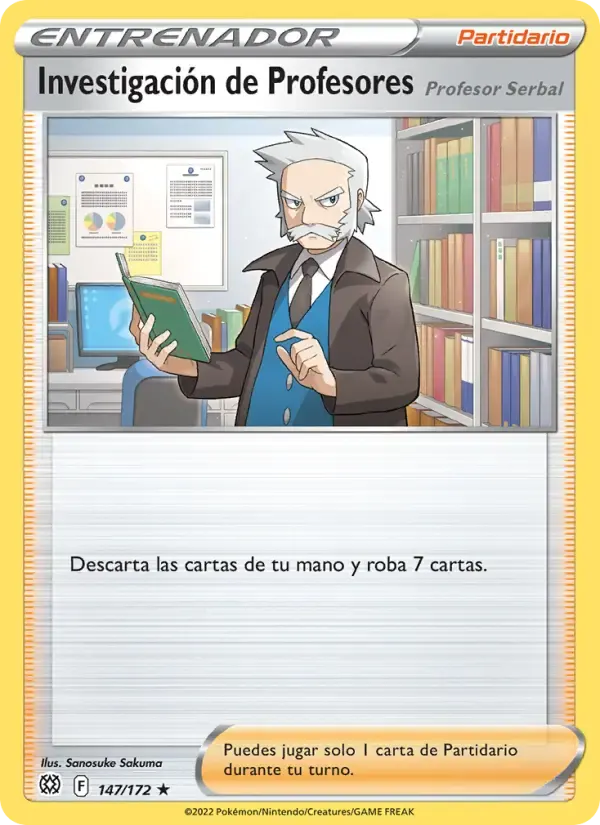 Investigación de Profesores — Astros Brillantes 147 Spanish Pokémon card