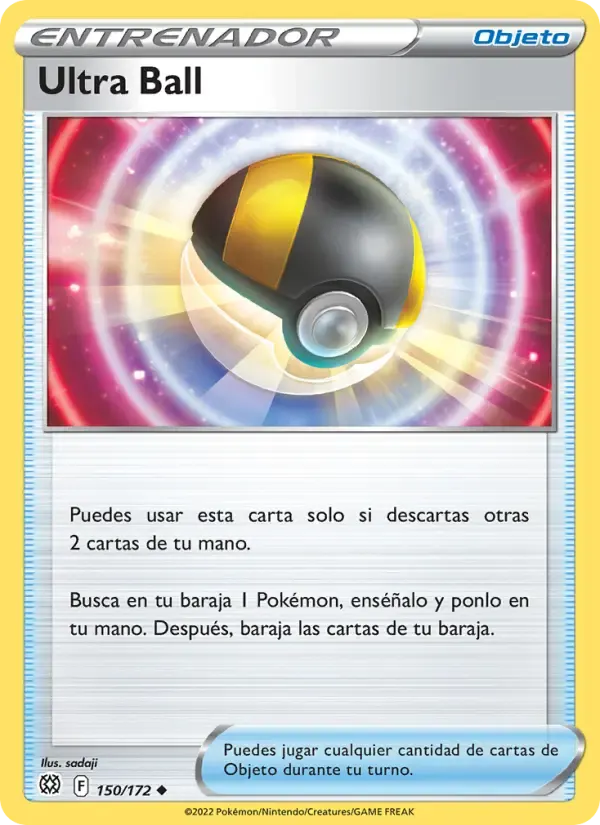 Ultra Ball — Astros Brillantes 150 Spanish Pokémon card