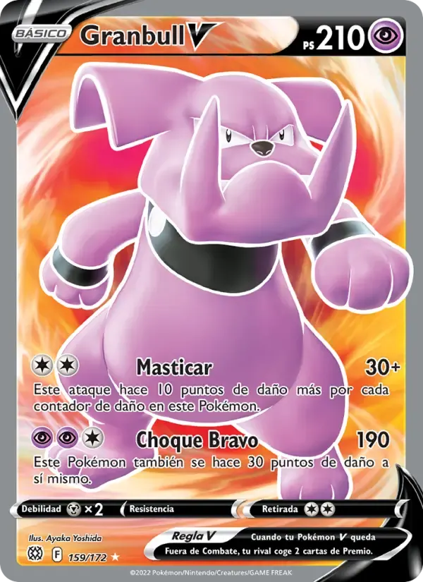 Granbull V — Astros Brillantes 159 Spanish Pokémon card