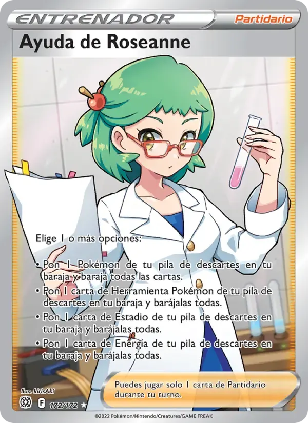 Ayuda de Roseanne — Astros Brillantes 172 Spanish Pokémon card