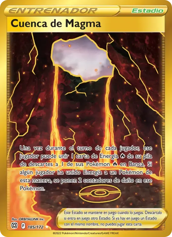 Cuenca de Magma — Astros Brillantes 185 Spanish Pokémon card