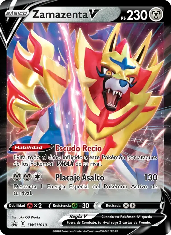 Zamazenta V — Cartas de promoción ESES SWSH019 Spanish Pokémon card