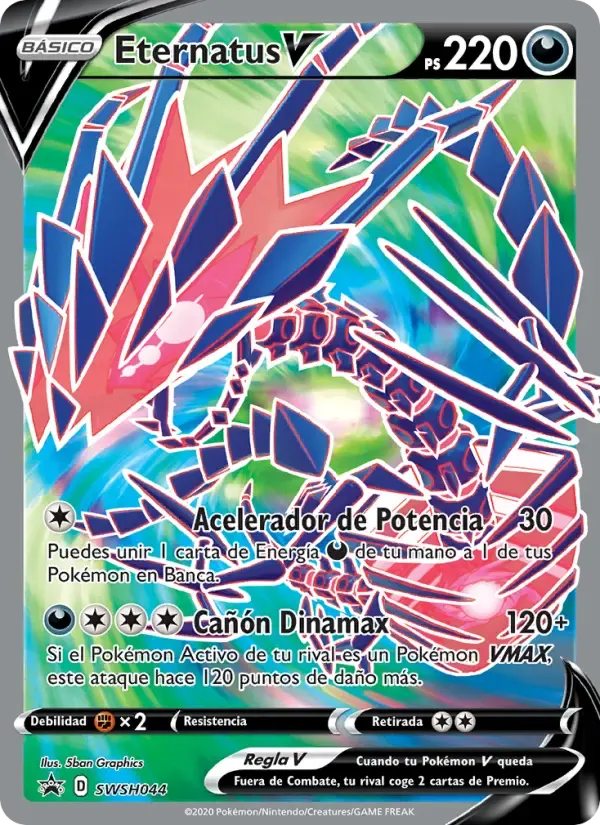 Eternatus V — Cartas de promoción ESES SWSH044 Spanish Pokémon card