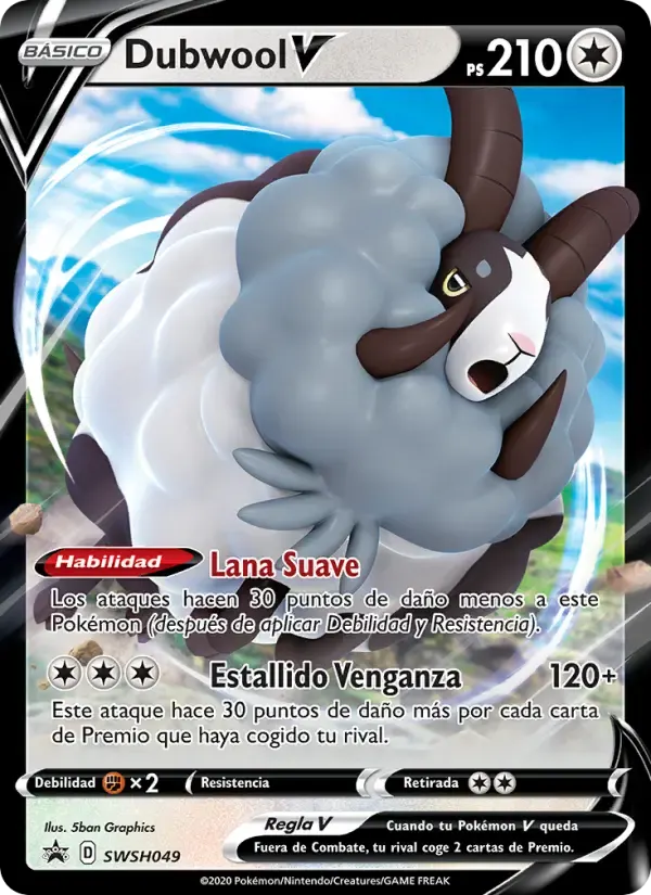 Dubwool V — Cartas de promoción ESES SWSH049 Spanish Pokémon card