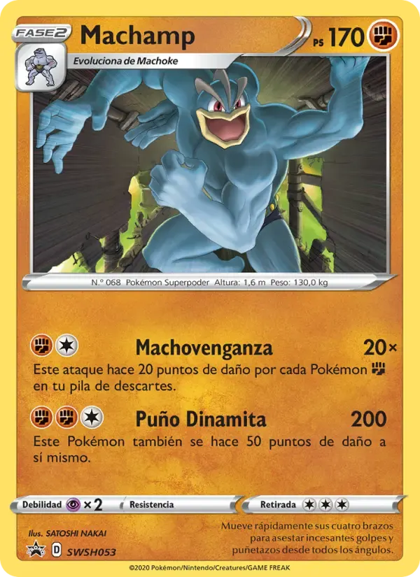 Machamp — Cartas de promoción ESES SWSH053 Spanish Pokémon card