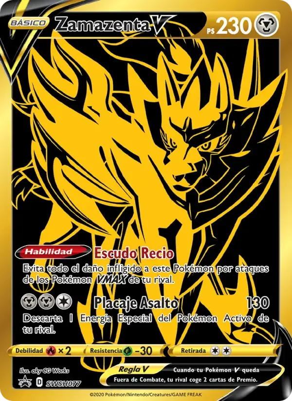 Zamazenta V — Cartas de promoción ESES SWSH077 Spanish Pokémon card