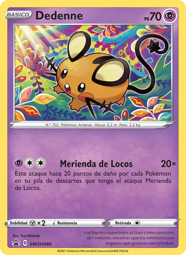 Dedenne — Cartas de promoción ESES SWSH080 Spanish Pokémon card