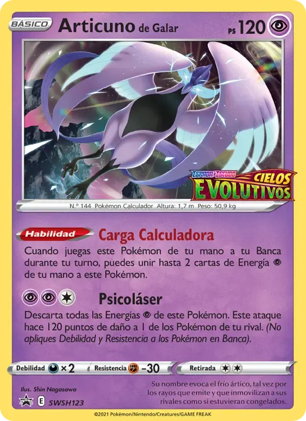 Articuno de Galar — Cartas de promoción ESES SWSH123 Spanish Pokémon card