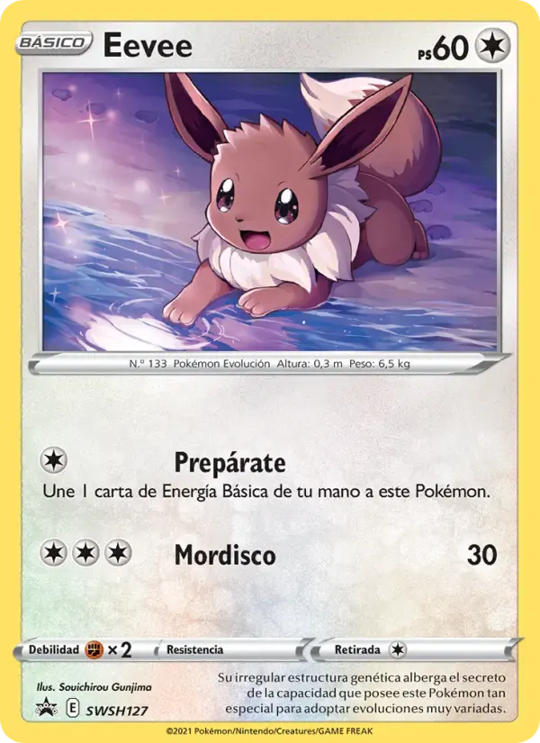 Eevee — Cartas de promoción ESES SWSH127 Spanish Pokémon card