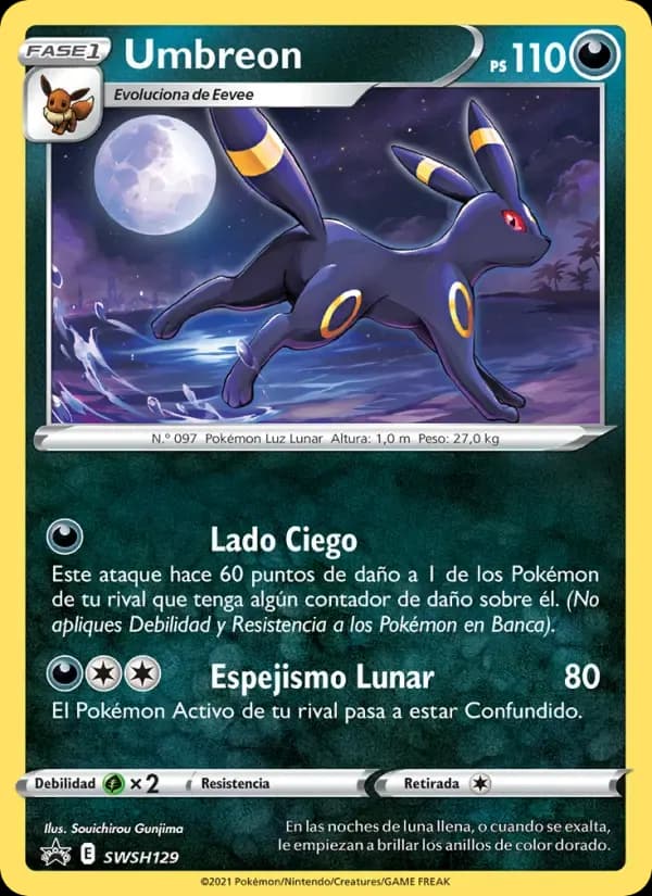 Umbreon — Cartas de promoción ESES SWSH129 Spanish Pokémon card