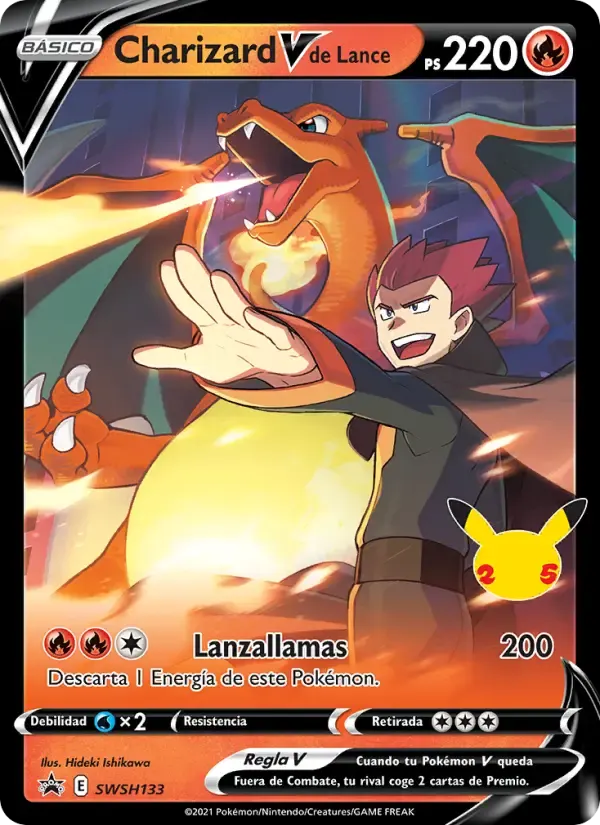 Charizard V de Lance — Cartas de promoción ESES SWSH133 Spanish Pokémon card