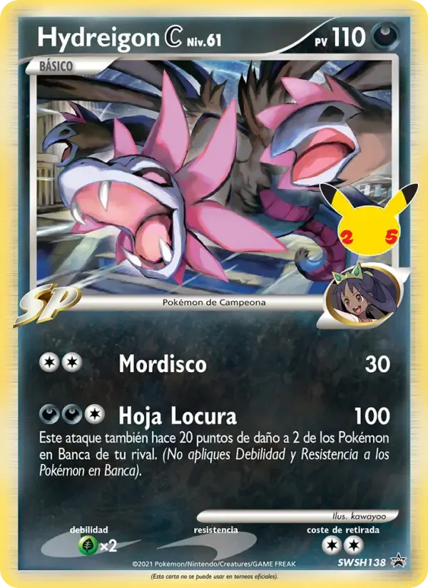 Hydreigon C — Cartas de promoción ESES SWSH138 Spanish Pokémon card