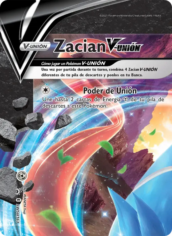 Zacian V-UNIÓN — Cartas de promoción ESES SWSH163 Spanish Pokémon card