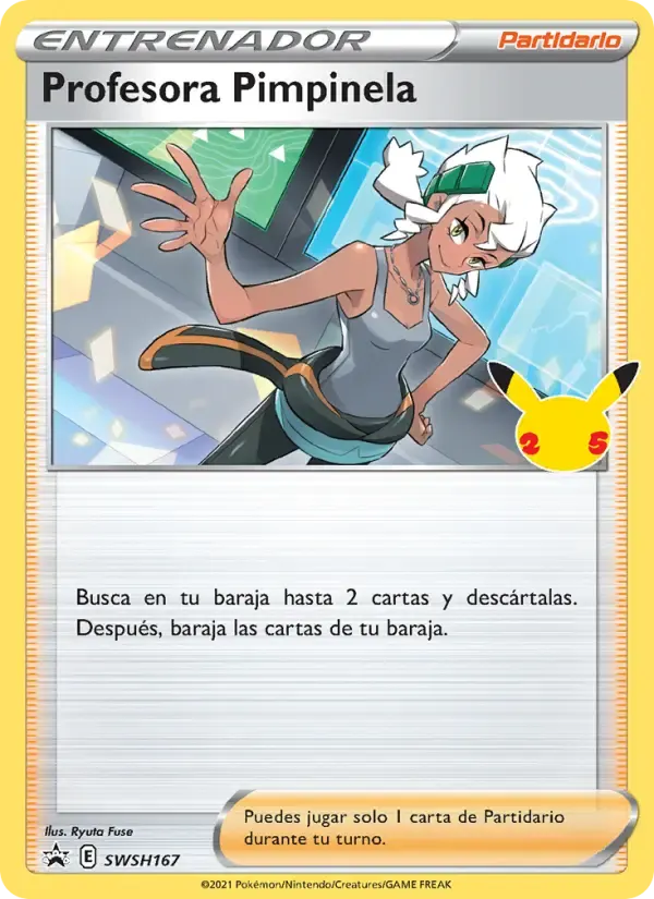 Profesora Pimpinela — Cartas de promoción ESES SWSH167 Spanish Pokémon card
