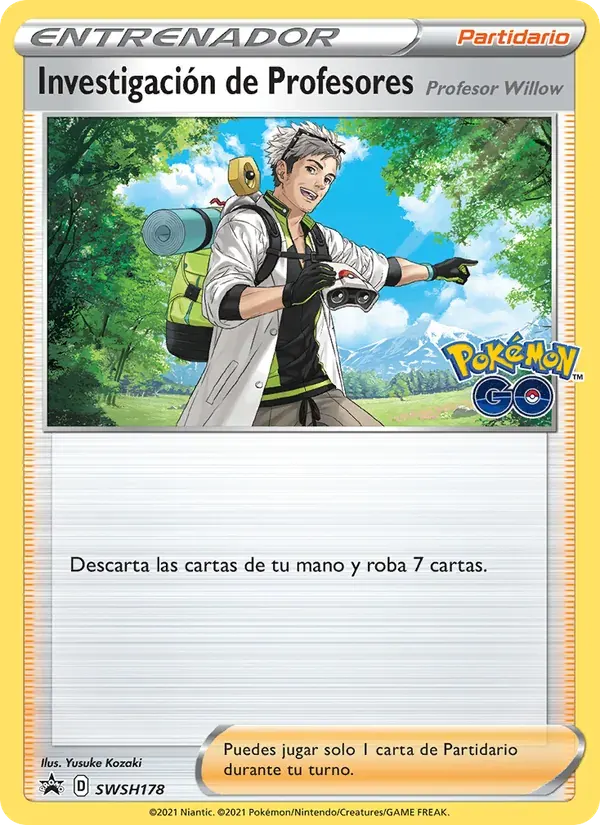 Investigación de Profesores — Cartas de promoción ESES SWSH178 Spanish Pokémon card