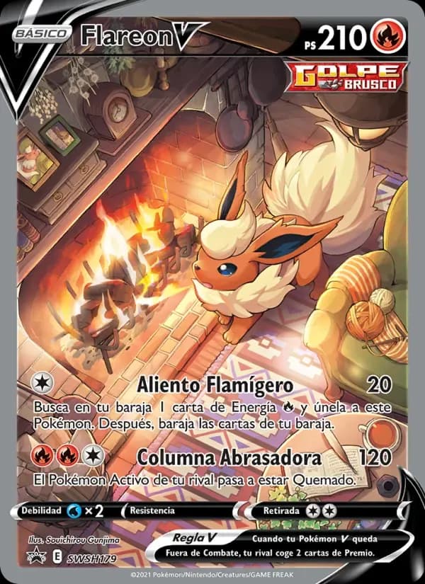 Flareon V — Cartas de promoción ESES SWSH179 Spanish Pokémon card