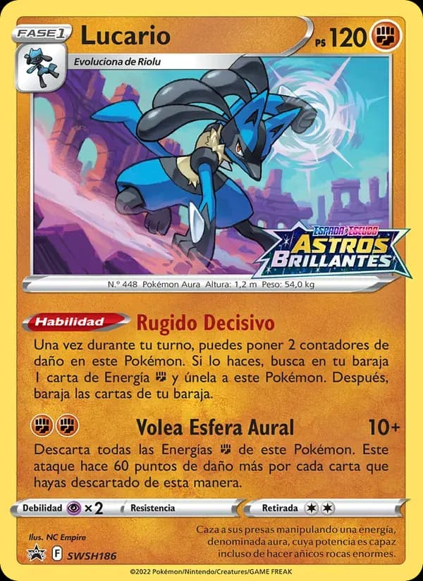 Lucario — Cartas de promoción ESES SWSH186 Spanish Pokémon card