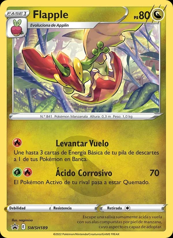 Flapple — Cartas de promoción ESES SWSH189 Spanish Pokémon card