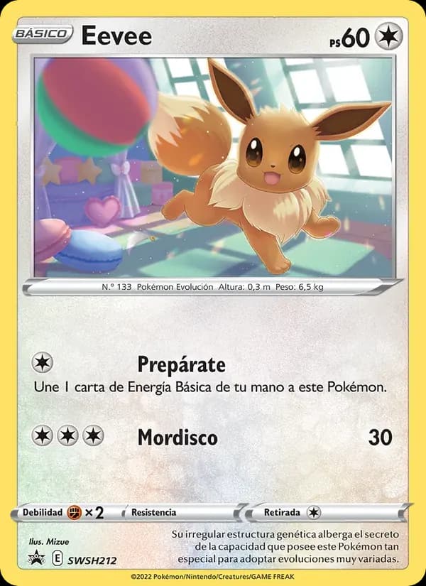 Eevee — Cartas de promoción ESES SWSH212 Spanish Pokémon card