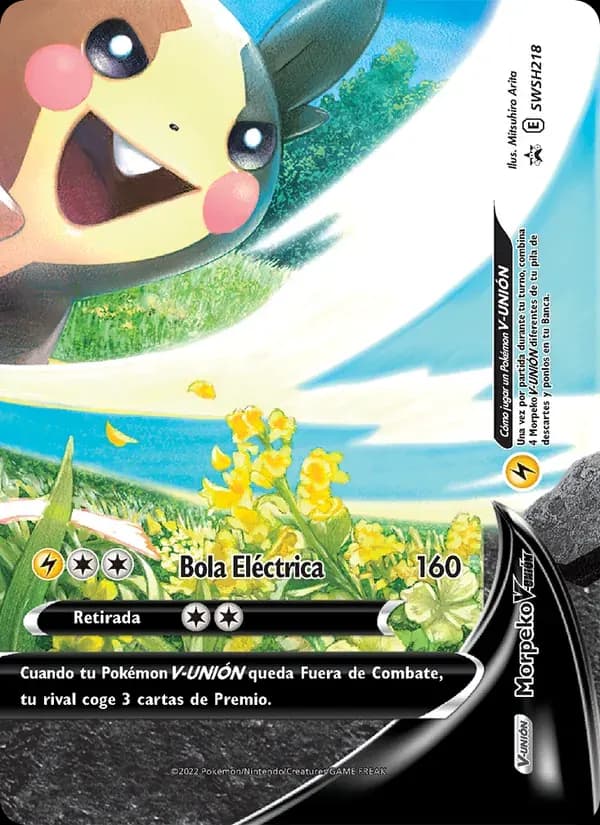 Morpeko V-UNIÓN — Cartas de promoción ESES SWSH218 Spanish Pokémon card