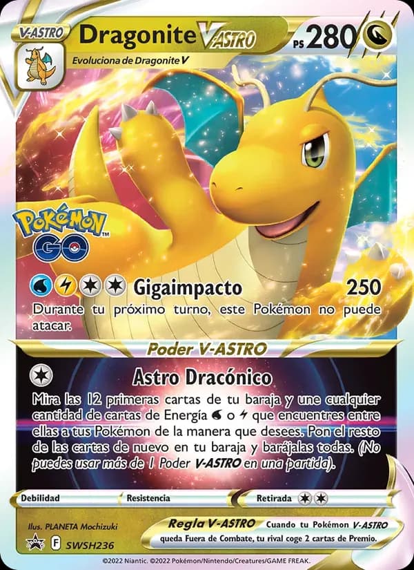 Dragonite V-ASTRO — Cartas de promoción ESES SWSH236 Spanish Pokémon card