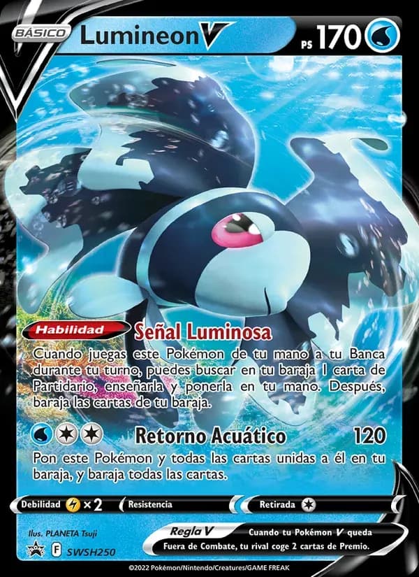 Lumineon V — Cartas de promoción ESES SWSH250 Spanish Pokémon card