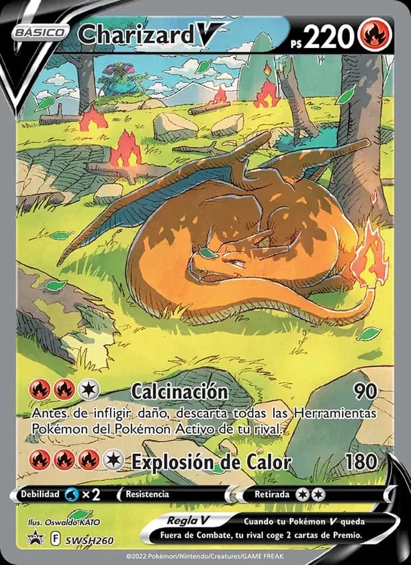 Charizard V — Cartas de promoción ESES SWSH260 Spanish Pokémon card