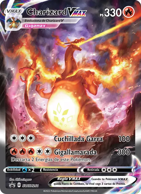 Charizard VMAX — Cartas de promoción ESES SWSH261 Spanish Pokémon card