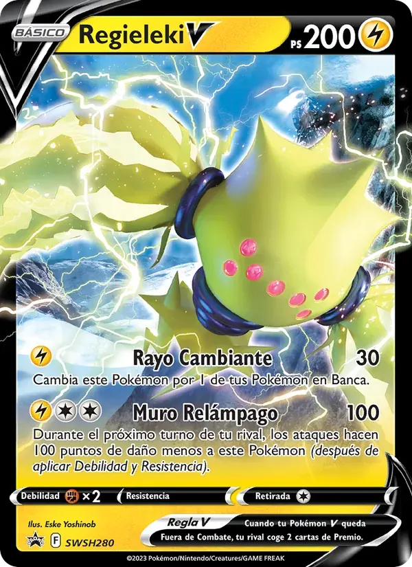 Regieleki V — Cartas de promoción ESES SWSH280 Spanish Pokémon card